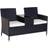 OutSunny Rattan Chair 841-149BK Black Outdoor Lounge Set
