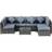 OutSunny Rattan Sofa 8 Pcs Outdoor Lounge Set