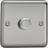 Varilight Classic 1-Gang 2-Way Push-On/Off Rotary LED Dimmer Matt Chrome JSP401