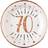 Santex Plates Age 70 Years Rose Gold 10pcs