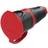 PCE 2521-sr Skarvuttag Massiv gummi, Termoplast 250 V Svart, Röd IP54