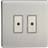 Varilight 2-Gang V-Pro Eclique2 Touch/Remote Control LED Dimmer Brushed Chrome JDSE102S