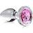 Booty Sparks Pink Gem Glass Anal Plug Small in stock