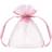 PartyDeco Gift Bags Organza Pink 10pcs