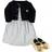 Hudson Cardigan, Dress and Shoes Set 3-Piece - Black Dot