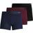 Jack & Jones 3-pack Bamboo Viscose Trunks - Red/Port Royale