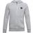 Under Armour Boy's Rival Cotton Full Zip Hoodie - Mod Gray Light Heather/Black (1357613-011)