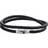 Tommy Hilfiger Double Braided Leather Bracelet - Silver/Black