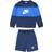 Nike Kid's French Terry Tracksuit - Midnight Navy/Game Royal/White (DO6789-410)