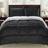 Swift Home Plush Reversible Micromink and Sherpa Bedspread Black (228.6x228.6cm)