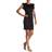 Tommy Hilfiger Flutter Sleeve Sheath Dress - Black