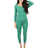 Leveret Women's Classic Pajamas - Green