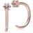 Gemondo Morganite Pull Through Hoops - Rose Gold/Transparent