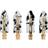 ByBarb 4-Set Of Make Up Clips Black and White