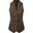 Premier Womens/Ladies Herringbone Waistcoat (Brown Check)