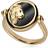 Gemondo Zodiac Onyx Leo Flip Ring in 18ct Plated