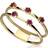 Gemondo Modern Glam Ruby Double Band Ring In 9ct