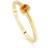 Gemondo Honeycomb Inspired Citrine Solitaire Ring in 9ct