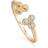 Gemondo Diamond Geometric Trilogy Open Ring in 9ct