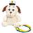 Hisab Joker Studenterdyr Hund Hvid/Brun 15 cm