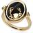 Gemondo Zodiac Onyx Cancer Flip Ring in 18ct Plated