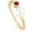 Gemondo Modern Pearl & Ruby Open Ring in 9ct