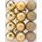 Casaria Christmas Baubles 24Pcs Set Gold Juletræspynt