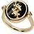 Gemondo Zodiac Onyx Pisces Flip Ring in 18ct Plated