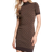 Michael Kors Logo Jacquard Mock Neck Dress - Chocolate