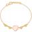 Frk Lisberg Love Heart Rosaforgyldt Armbånd fra med Kalcedon