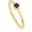 Gemondo Honeycomb Inspired Amethyst Solitaire Ring in 9ct