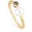 Gemondo Modern Open Ring - Gold/Tanzanite/Pearl