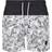 Urban Classics Low Block Pattern Swim Shorts - Jungle Pattern/Black