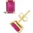 QVC Ruby (1-3/8 ct. t.w. Stud Earrings in 14k (Also in Emerald)