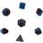 Chessex Gemini – Polyhedral Black-Starlight w/red 7-Die Set