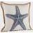 Saro Lifestyle Star Fish Printed Decorative Pillow Complete Decoration Pillows Multicolour (50.8x50.8cm)