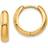 Finest Gold Round Hinged Hoop Earrings - Gold