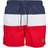 Urban Classics Color Block Swimshorts - Firered/Navy/White