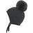 mp Denmark Chunky Oslo Baby Hat w. Real F - Dark Grey Melange (10-97506-497)