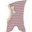 Racing Kids Organic Striped Single Layer Cotton Balaclava with Top & Bow - Eggshell/Dusty Purple (587106-1079)