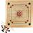 Hey! Play! 80-CROK Carrom Board Game Classic Strike & Pocket Table Game with Cue Sticks
