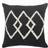 LR Home Tufted Diamond Complete Decoration Pillows White, Black (50.8x50.8cm)