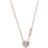 Michael Kors Crystal Heart Pendant Necklace - Rose Gold/Pink