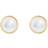 Ole Lynggaard Lotus Stud Earrings - Gold/Pearl