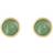 Ole Lynggaard Lotus Stud Earrings - Gold/Green