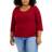 Tommy Hilfiger 3/4 Sleeve T-shirt Plus Size - Crimson