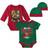 Mitchell & Ness Milwaukee Bucks Hardwood Classics Bodysuits & Cuffed Knit Beanies Set Infant