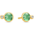 Julie Sandlau Prime Ear Studs - Gold/Green Amethyst/Transparent