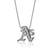 Alex Woo Oakland Athletics Little Logo 14kt White Gold & Diamond Necklace