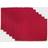 Design Imports Ribbed 6-pack Place Mat Red (48.26x33.02cm)